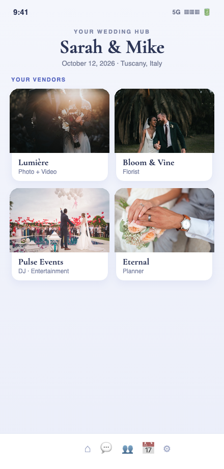 All your wedding vendors in one place